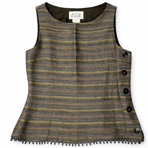 David Warren New York Sleeveless Shell Top | Beaded Hem US 8